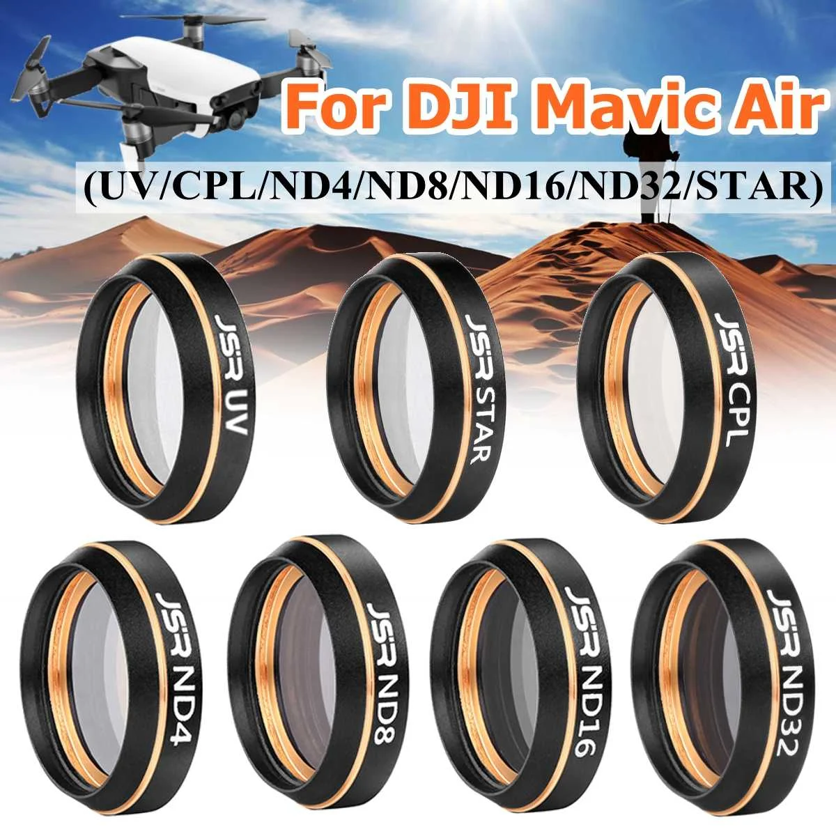 

Gimbal Lens Filter UV/CPL/ND4/ND8/ND16/ND32/STAR For DJI Mavic Air Drones Filters Accessories Camera Protector