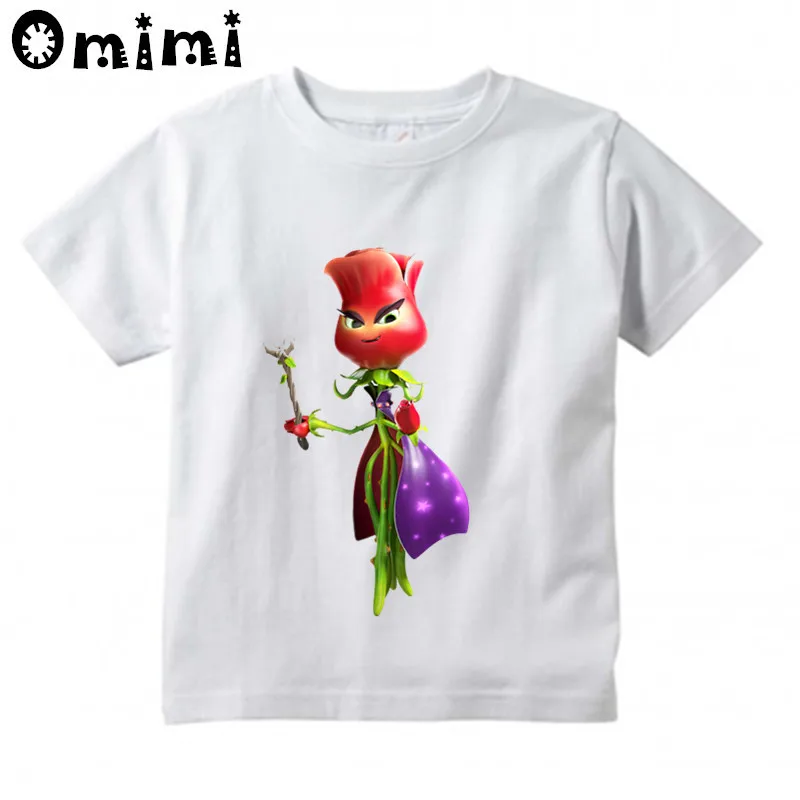 Kids Plants vs Zombies GW Garden Warfare Printed Design Tops Boys/Girls Game Casual T Shirt Children T-Shirt, ooo3037