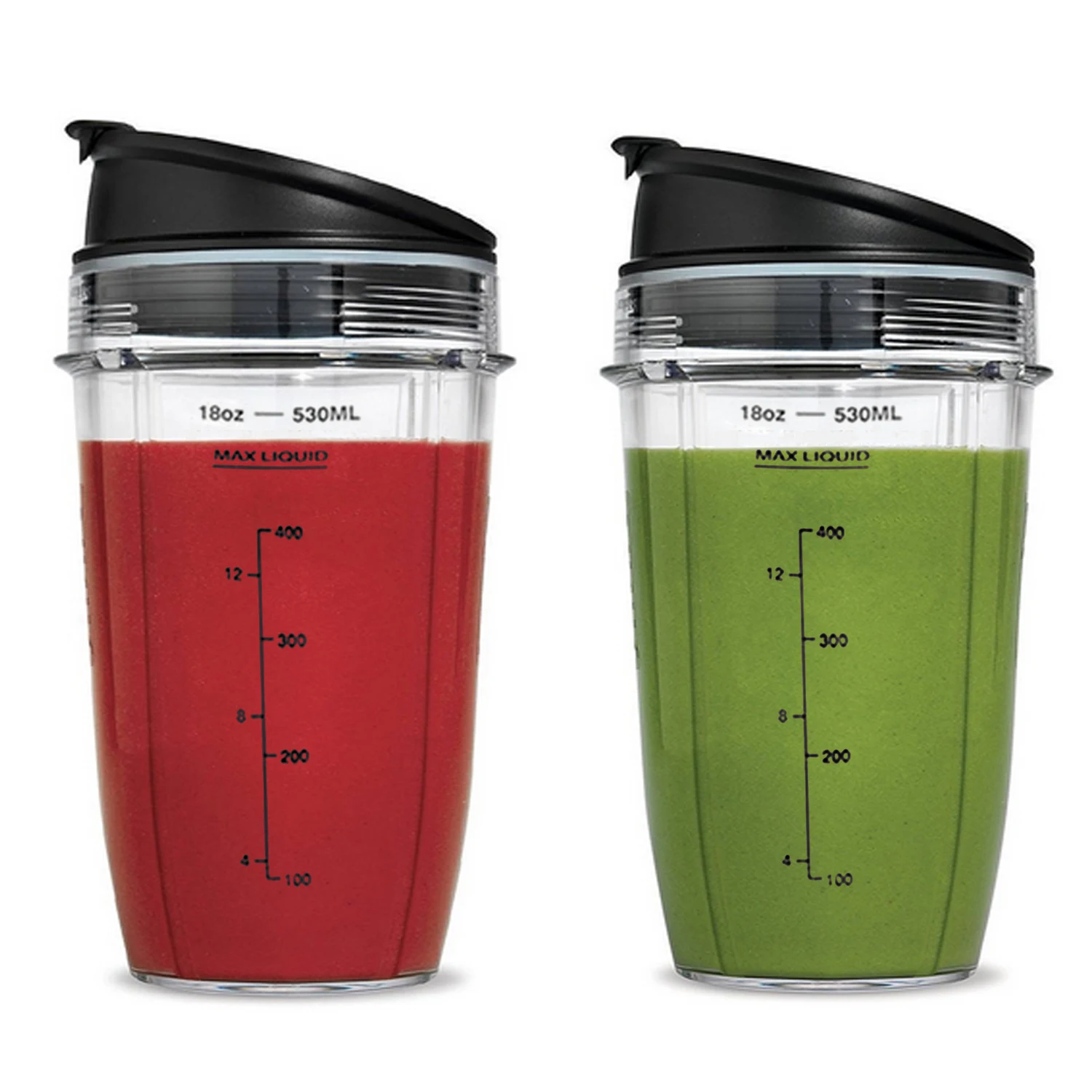 

Behogar 18oz Transparent Plastic Replacement Cup Part Accessories for Nutri Ninja 900W 1000W Blender Juicer