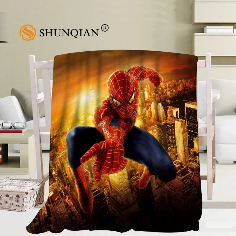

Hot Sale custom Spider-Man Blanket Manta Falafel Blanket Sofa/Bed/Plane Travel Plaids Bedding Set 56x80inch 50X60inch 40X50inch