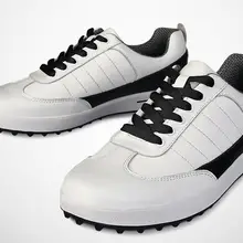 PGM мужской первый слой кожа дышащий водонепроницаемый патент дизайн мужская уличная спортивная обувь устойчивые противоскользящие хорошее сцепление туфли для гольфа