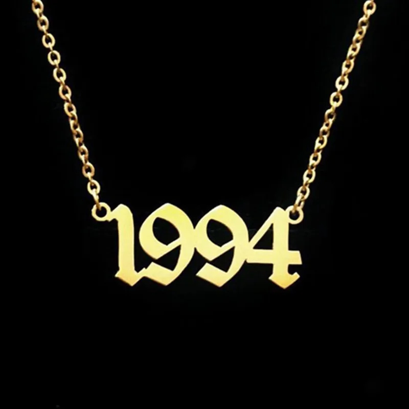 

Handmade Personalized number Necklace Custom Birth Year Necklace Special Year 1980-2019 Have Enough Stocks