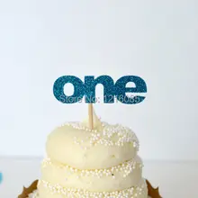 Hotselling блестящие число пользовательских Кекс Ботворезы океан свадьбу еду выбирает день рождения свадебный душ ребенка декора партии торт топпер
