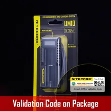 original New Arrival Nitecore Smart Battery Charger UM10 Digicharger LCD Display Universal USB Power For Li-ion Battery