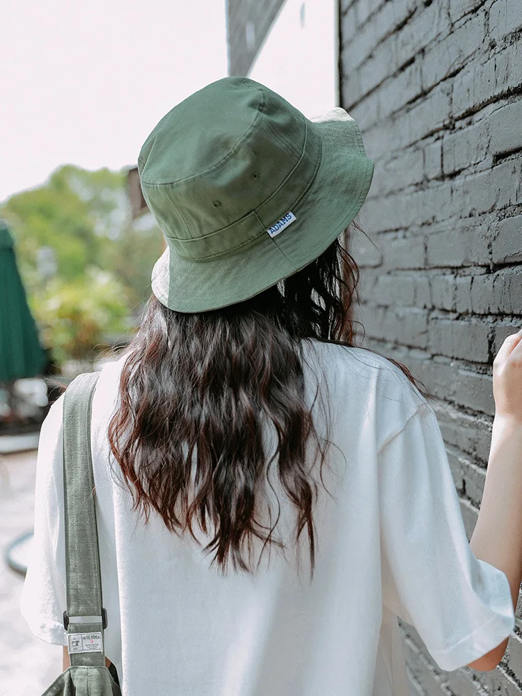 

Green Color Bucket Hat Women Flat Hats Casual Outdoor Sports Hip Hop Cap Men Beach Summer Soft Fishing Sun Hat Unisex Panama
