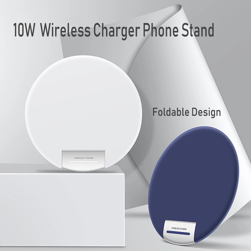 

Qi Wireless Charger Foldable Holder for Samsung S10 Plus Huawei P30 Fast Charging Dock Station for iPhone X XS Max XR 8 Plus