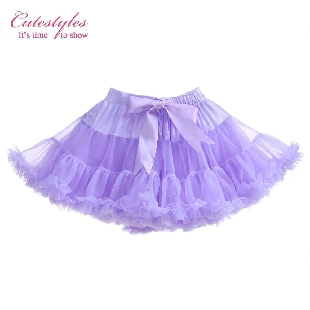 Cutustyles Girls Tutu Skirts Candy Color Princess Skirt Bow Chiffon