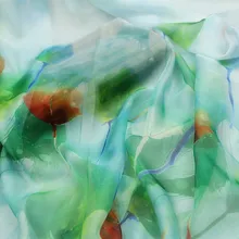 Модный стиль ткань платье Материал 30D градиент Печатный шифон ткань искусственный шелк шарф древний костюм одежда ткань