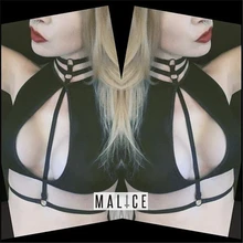 Новые черные портупея Бюстгальтер Сексуальная Готическая перевязь клетка ремни-крепления на грудь клетка бюстгальтер сексуальные высокие эластичные открытые бондаж бюстгальтер со вставкой