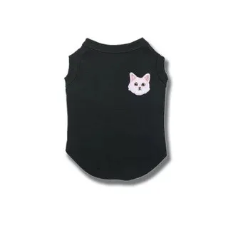 Модная летняя футболка с котом жилет с французским бульдогом одежда для домашних животных Одежда для собак Одежда для домашних животных Одежда для кошек костюм для мопса GZC03 - Цвет: Black White Cat