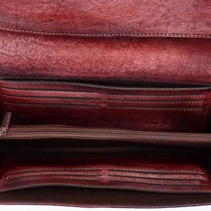 Red Leather Studded Purse (2)