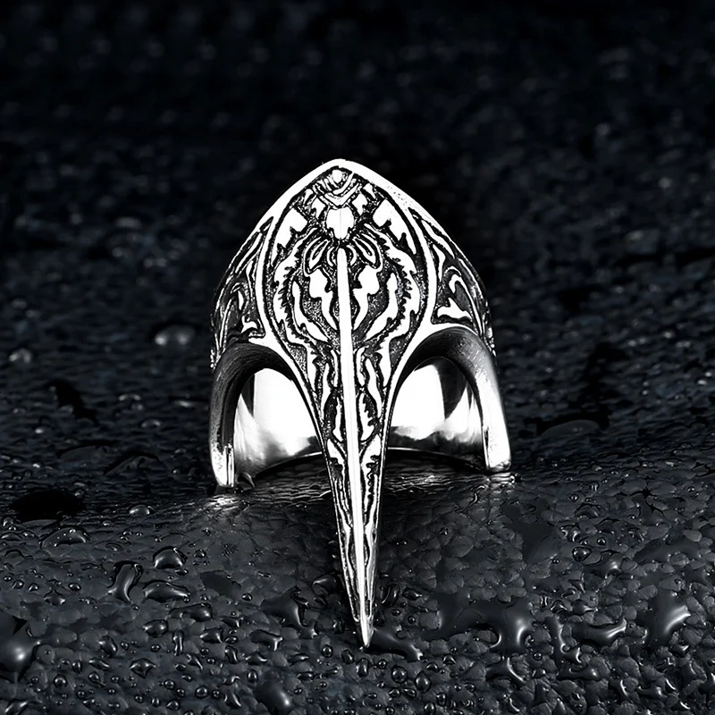 

Size 7-14 Sharp Titanium Steel Runes Eagle beak Ring Retro Punk Rings High Quality Party Jewelry