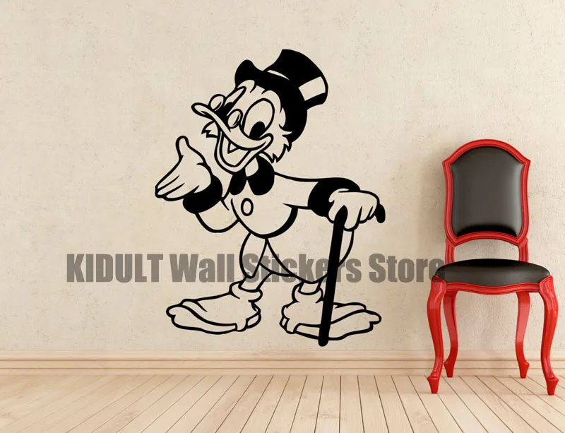 Scrooge McDuck Wall Stickers Cartoon Character Donald Duck Animated