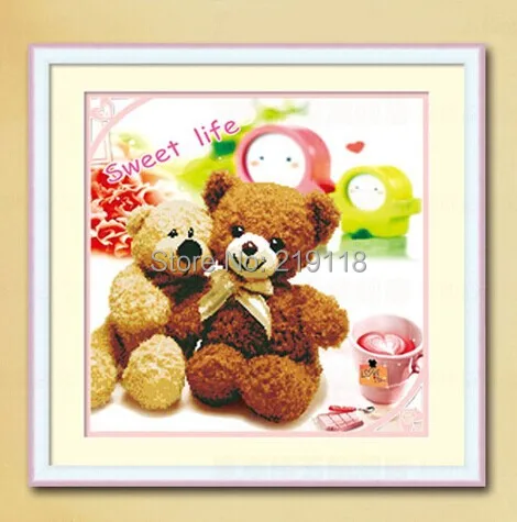 

Needlework,DIY DMC Cross stitch,Sets For Embroidery kits,Precise Printed bear Patterns Counted Cross-Stitching