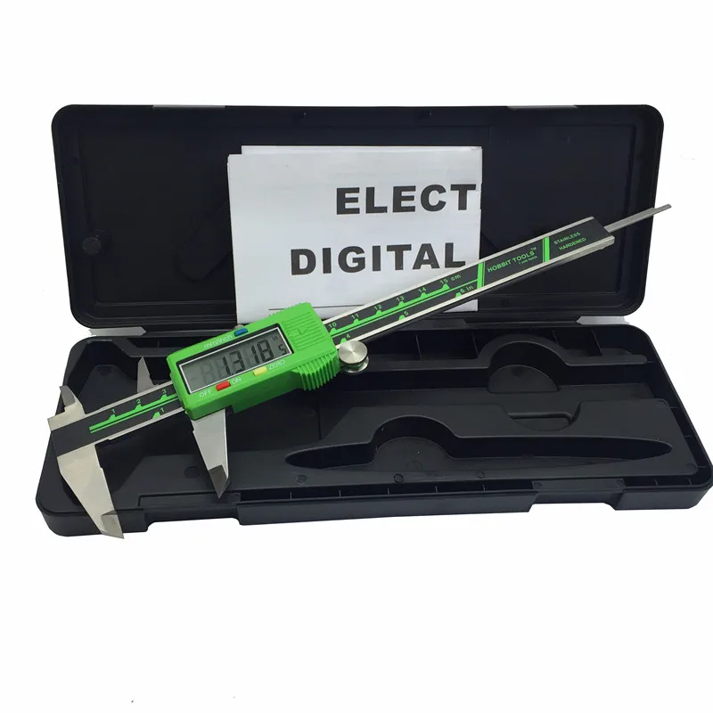 Цифровой штангенциркуль зеленого цвета 0-150 мм 6 дюймов Электронный штангенциркуль из нержавеющей стали цифровой штангенциркуль Schieber guage
