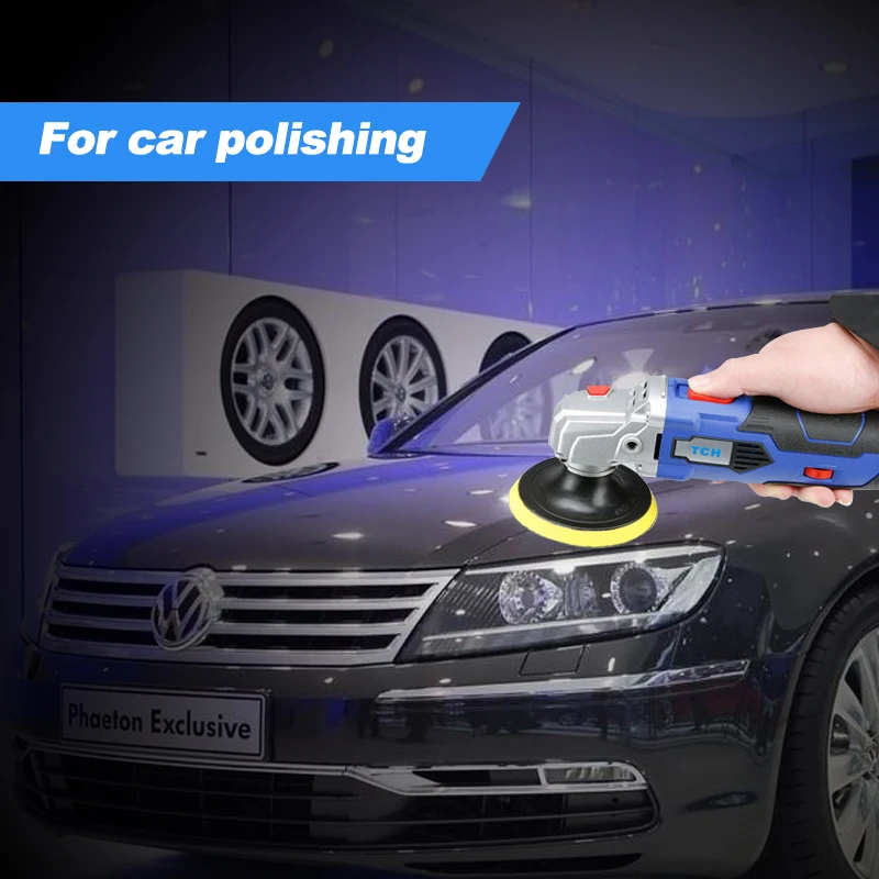  Waxing Machine with 16V Lithium Battery Portable Cordless Car Polisher 5-level Adjustable Speed Pol