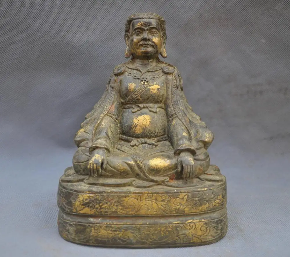 

SS 8'' China Tibetan Buddhism Guru Bla-ma Buddha Bronze Statue