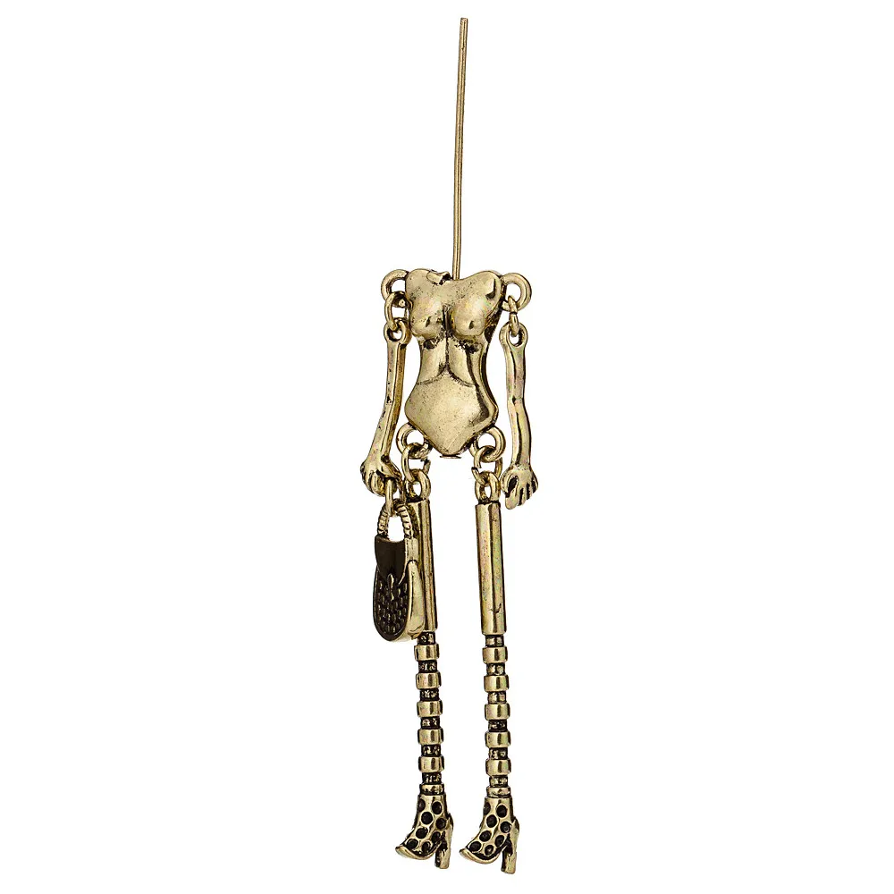 L& H кукла скелет DIY Ожерелье Подвеска винтажный Красный Бронзовый Золотой Серебряный цвет кулон для женщин ювелирные украшения в подарок