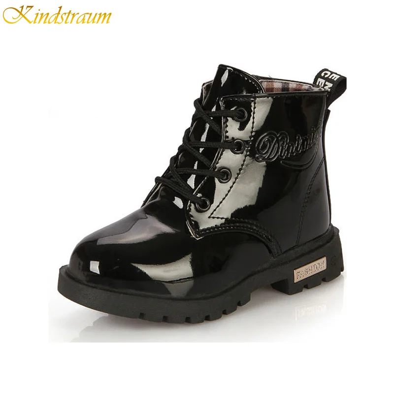 2017 New Kids PU Leather font b Boots b font for Boys Girls 4 Colors font