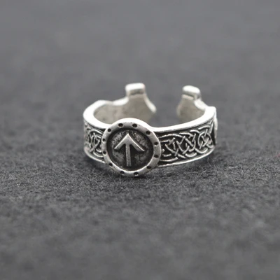 Ретро фанаты викингов кольца для мужчин и женщин Руна викингов охранное кольцо животное дракон кольца - Цвет основного камня: Белый