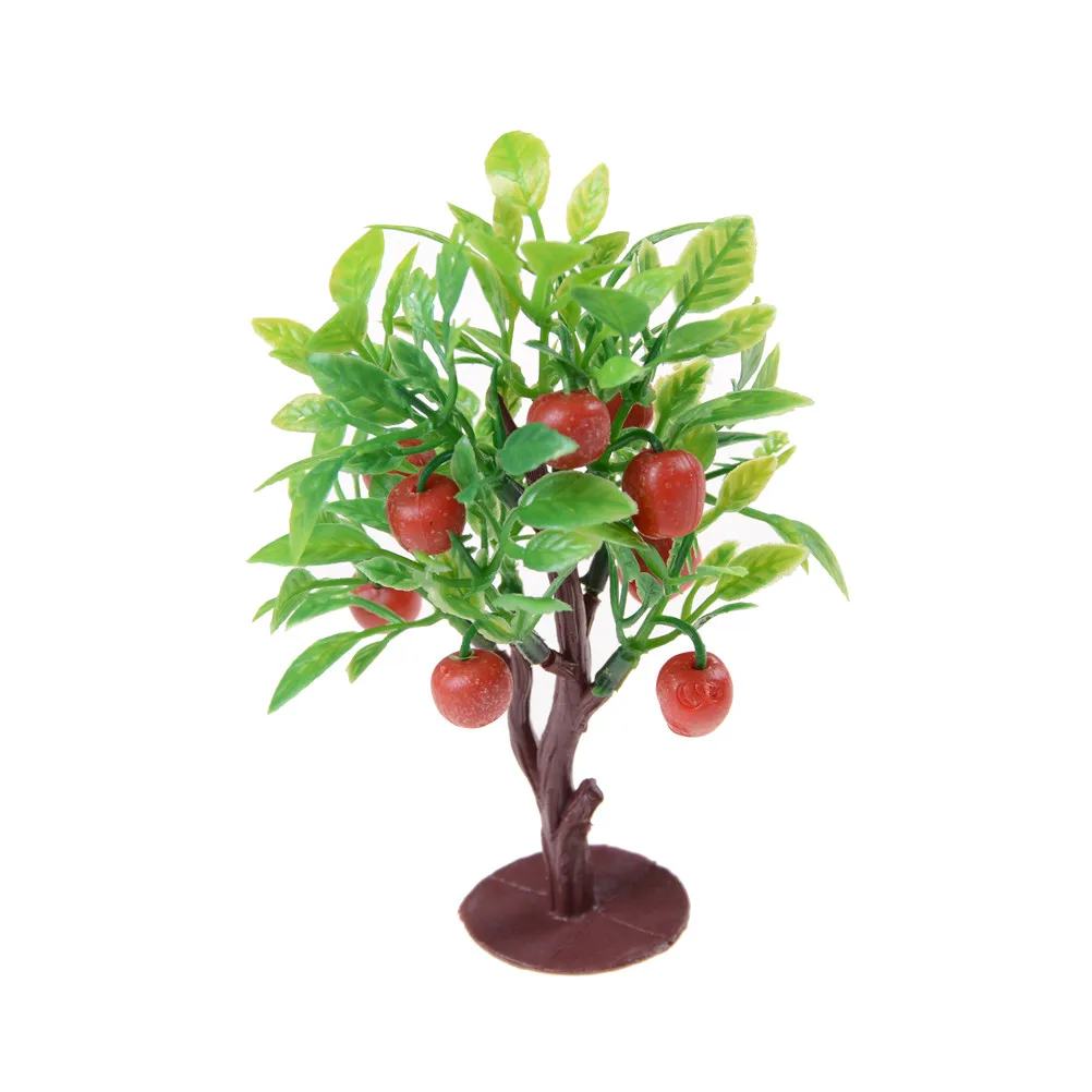 

2pcs 10cm Fruit Tree Model Railway Park Layout Scenery Dollhouse Decor Kids Toy