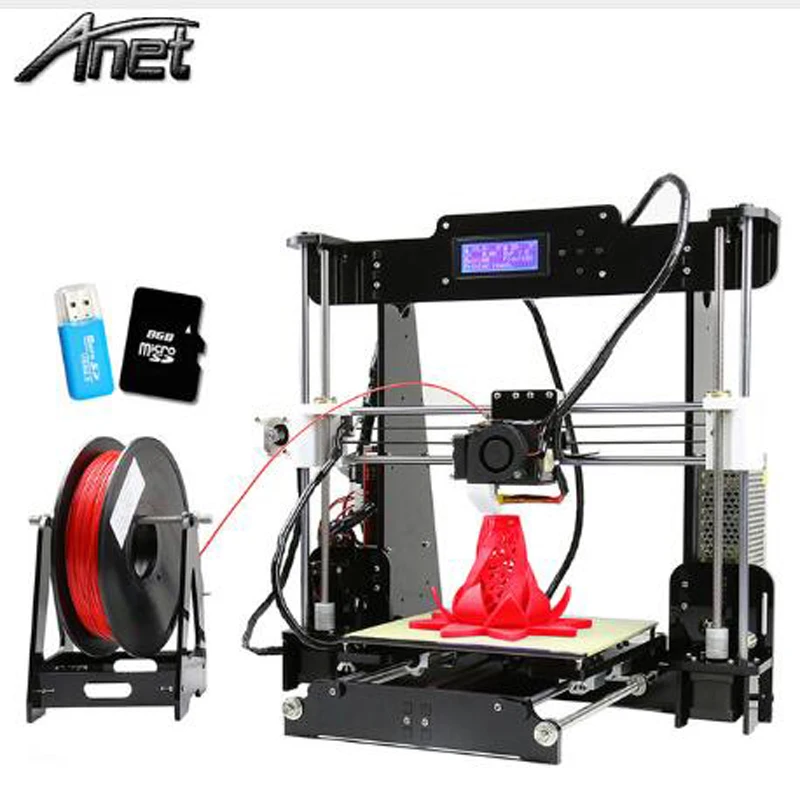 Купить 2017 Анет a8 3d-принтер размер 220 * 220 * 240 точность reprap prusa i3 diy 3d печати полный акриловая с нити и карты и видео бесплатно в интернет-магазине с бесплатной доставкой из Китая, низкие цены | Nazya.com