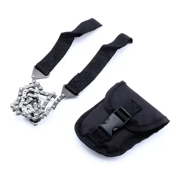 

EDC Outdoor tool Emergency Kit Survival Pocket Chain Saw Home Gardening Hand Chainsaw Hands saws 65cm Camping Hiking Nylon Bag