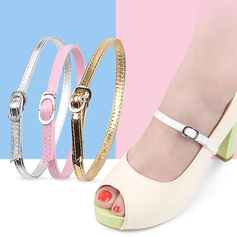 

1Pair Women's Detachable Shoe Straps Handy Elasticated Shoe Straps High Heels Anti-loose Shoelace Accessories