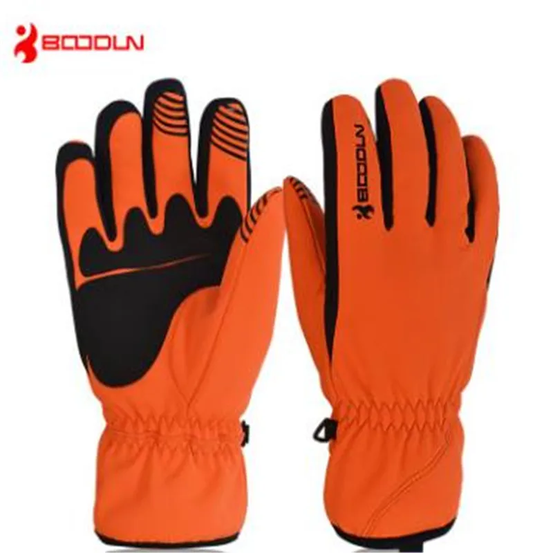 Boodun القفازات الشتوية التزلج الدفء نارية outdoors والسلع الرياضية ارتداء مقاومة عدم الانزلاق خمسة اللون للاختيار