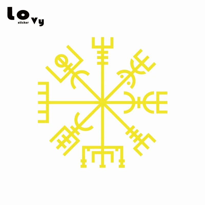 Руна викингов Vegvisir талисман символ виниловая Автомобильная наклейка/наклейка