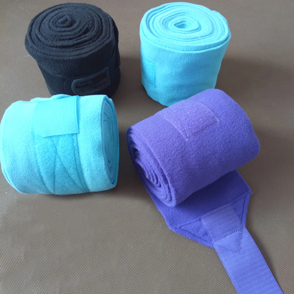 4 قطعة/الوحدة لينة فلنلت الحصان يغطي الرجل حامي ركوب معدات الفروسية سباق الخيل ممارسة الأحذية الحصان داعم A