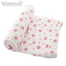 Детские пеленки wayoyoli, 70*150 см, хлопок, 6 слоев, одеяло для новорожденных, мягкие одеяла для ванной