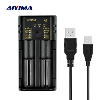 

AIYIMA 18650 Battery Charger 3.7V AA/AAA Charger 26650 li-ion Battery 5V 2A Smart Charger With USB Output Lithium Battery 3.6V