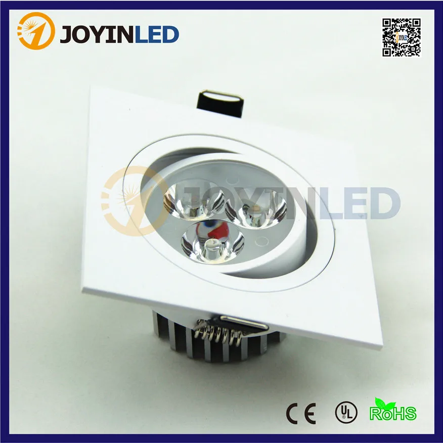 

AC85~265V 3W 6W square led ceiling down light no cob dimmable led spot lamp Warm Pure white indoor kitchen bathroom led lighting