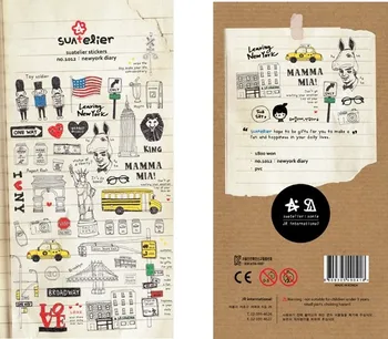 

2packs Moscow Time Dairy Sticker Student DIY Scrapbook Notebook Decor PVC Sticker Lovely Stationery Children Stickers 15x9cm