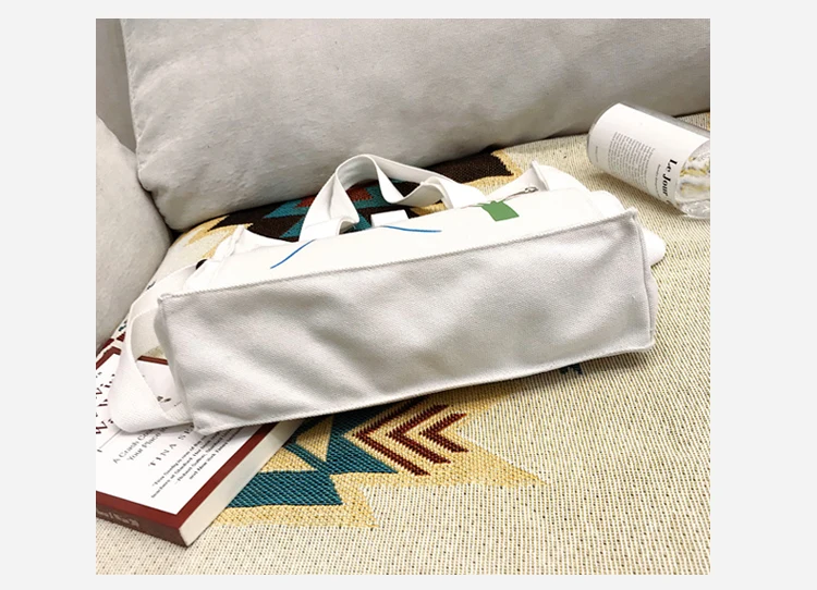 Menghuo Women Canvas Handbag Cartoon Printed Shoulder bag Female Large Capacity Ladies Beach Bag Women Canvas Tote Shopping New _34_27