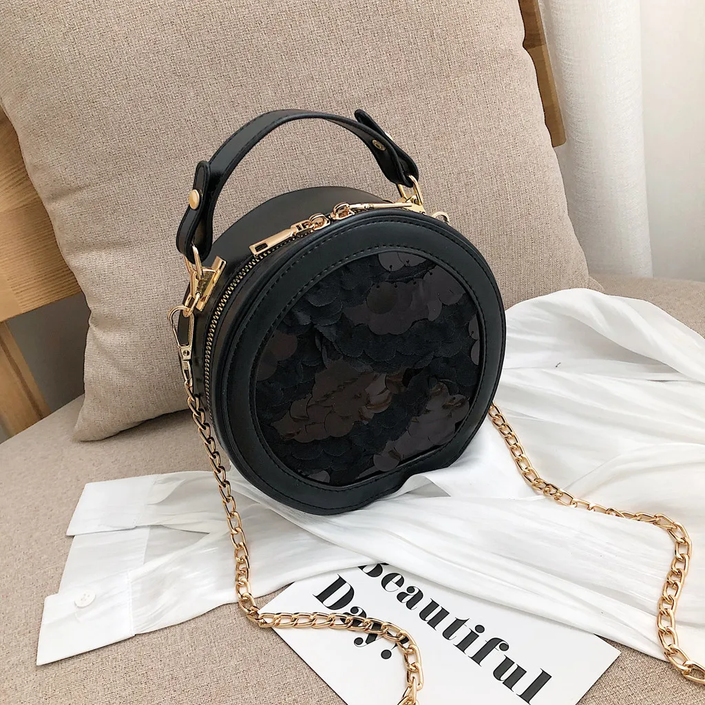 Модные сумки для женщин пайетки кожа Crossbody пляжная сумка bolsa feminina# Y25
