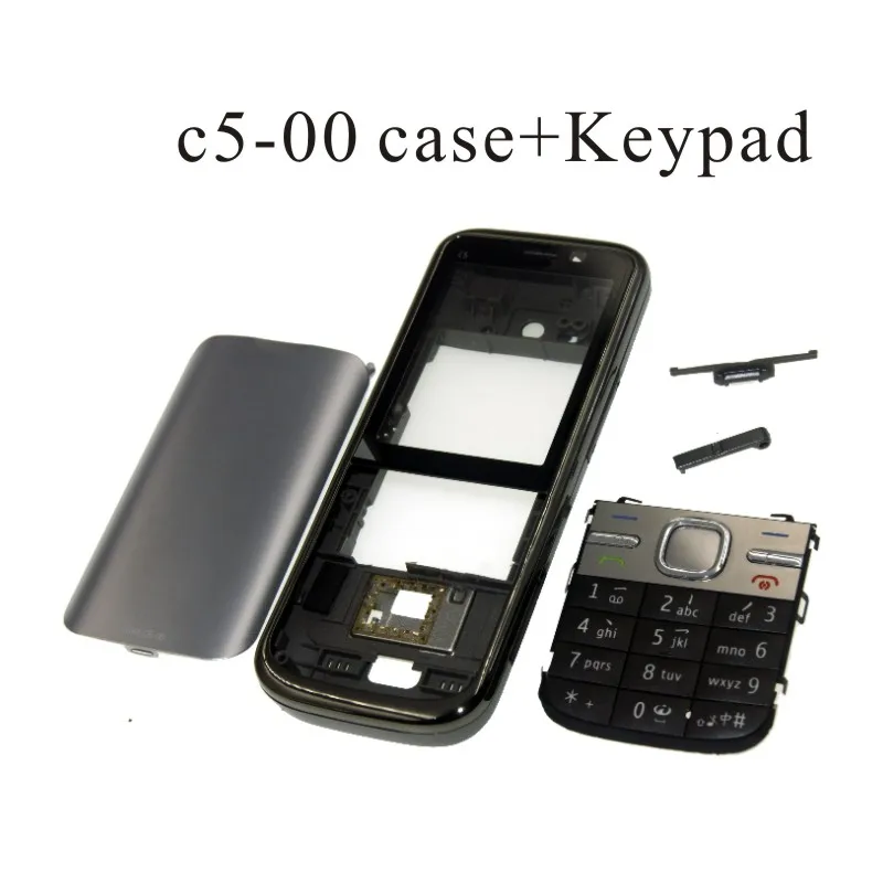 Для Nokia C5-00 5130 5530 5320 Корпус Передняя Лицевая панель рамка чехол+ задняя крышка/крышка батарейного отсека+ клавиатура