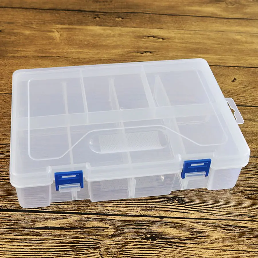 4 Color Double Layer Plastic Storage Box Removable Inserts Non slip