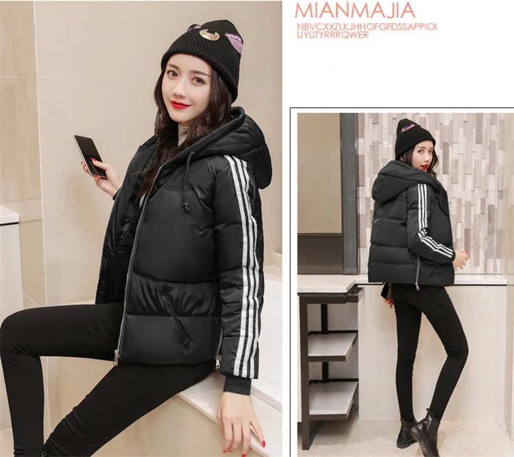 New Winter Jacket Women Fashion Coat Padded Solid Hooded Jacket Outwear High Quality Slim Parka Women's Clothing