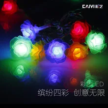 Новогодняя Рождественская гирлянда, светодиодный фонарь, свадебное украшение, предложение с прозрачной основой 220 В, Романтические Розовые сказочные огни