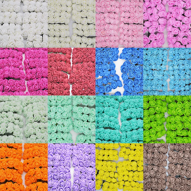 36/72pcs 2CM Mini Foam Rose Artificial Flowers For Wedding Car Decoration DIY flowers Home Wreath Decorative Bridal Fake Flower 36/72pcs 2CM Mini Foam Rose Artificial Flowers For Wedding Car Decoration DIY flowers Home Wreath Decorative Bridal Fake Flower