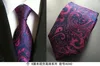 100% silk Thick cloth paisley tie for mens neckties designers fashion men ties 8cm navy and red striped tie wedding dress ► Photo 3/6
