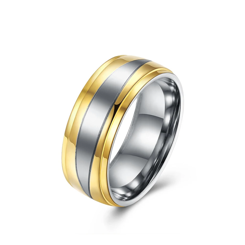 

Minimalist Stainless Steel Wedding Rings for Trendy Ring for Boys as a Love Gift for Boyfriend Engagement rings strip band ring