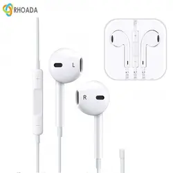 RHOADA официальный оригинальный в ухо наушники для iPhone 7 8 Plus X XS Max стерео наушники с микрофоном спортивный наушник наушники