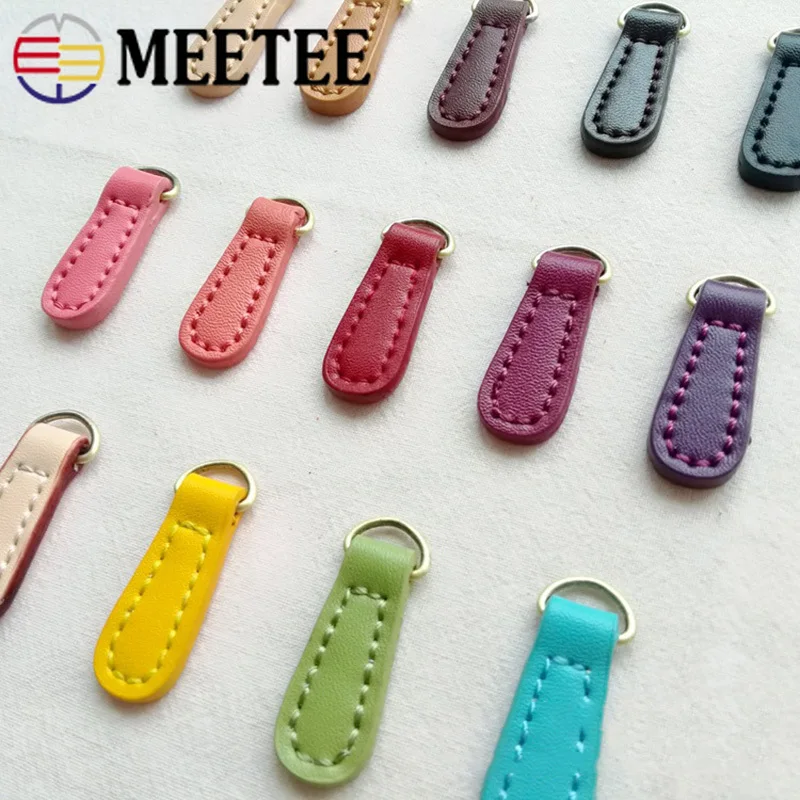 Meetee 10 шт. 1 4*4 см двухслойная воловья кожа молния Съемная голова блокировки DIY