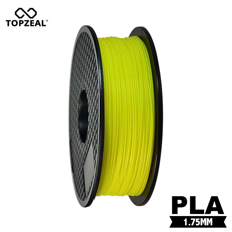 TOPZEAL 3D нить PLA светится в темноте желтый цвет пластиковая нить для 3D-принтера 1,75 мм 1 кг катушка
