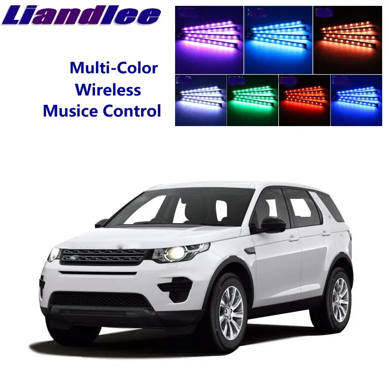 LiandLee Car Interior Floor Decorative Atmosphere Seats Ambient Neon light  For Land For Rover LR Discovery Sport 2014~2016