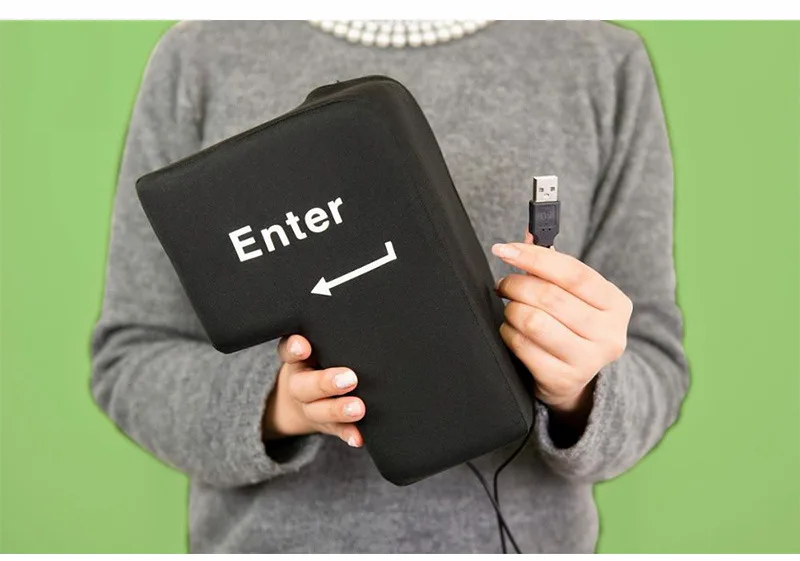 USB большая кнопка ввода для программиста настольная Подушка для сна игрушка для офиса и дома Расслабляющая детская Подарочная игрушка Рождественский Спиннер