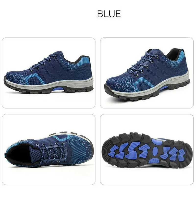 Защитная обувь со стальным носком; защитная обувь для мужчин; Рабочая обувь; воздухопроницаемые кроссовки для мужчин; Размер 12; износостойкая обувь; YXZ009